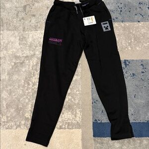 Puma Black Joggers with Purple Minecraft Accents